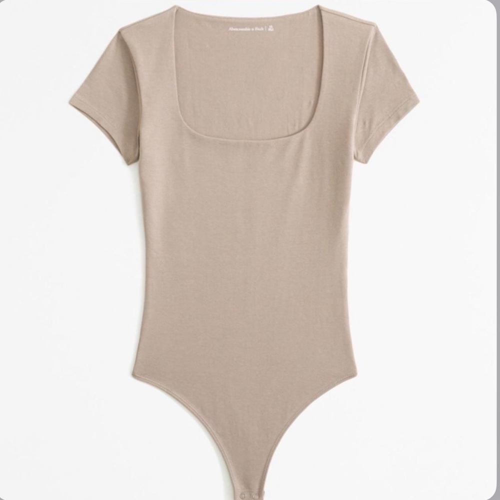 Abercrombie & Fitch Tan Square Neck Bodysuit